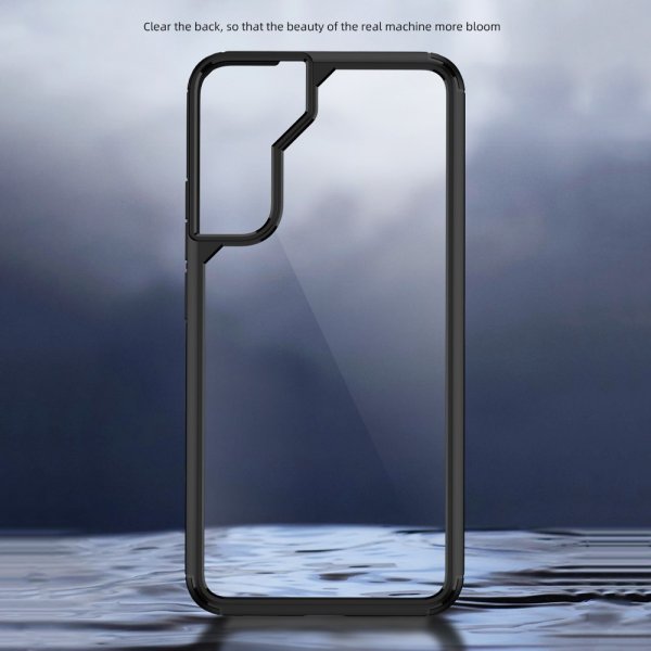 Ipaky Samsung Galaxy S22 Ultra Deksel Gjennomsiktig Bakside Svart