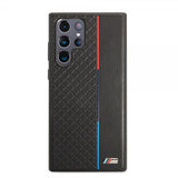 BMW Samsung Galaxy S22 Ultra Deksel Triangle Pattern & Tricolor Stripe Svart