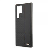 BMW Samsung Galaxy S22 Ultra Deksel Triangle Pattern & Tricolor Stripe Svart
