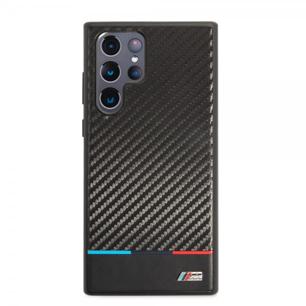 BMW Samsung Galaxy S22 Ultra Deksel Tricolor Stripe Carbon Svart