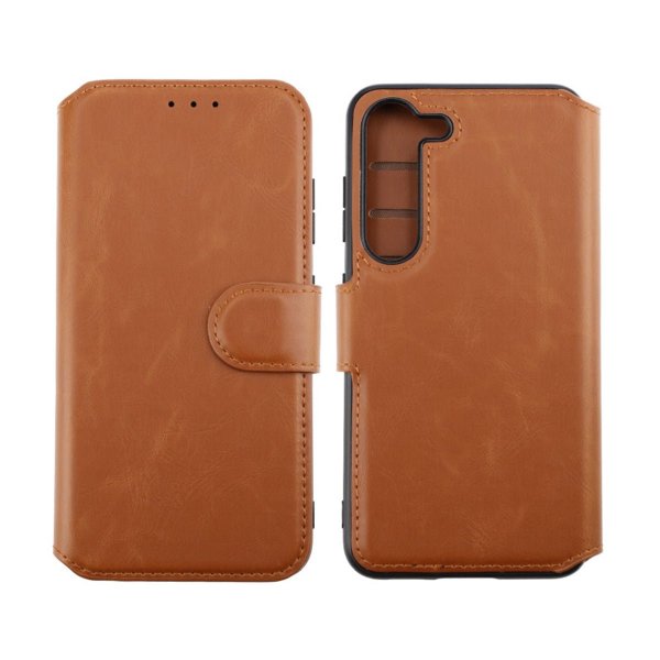 Rvelon Samsung Galaxy S23 Etui Utbrettbar Kortlomme Brun