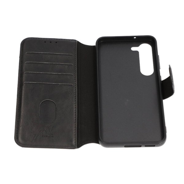 Rvelon Samsung Galaxy S23 Etui Utbrettbar Kortlomme Svart