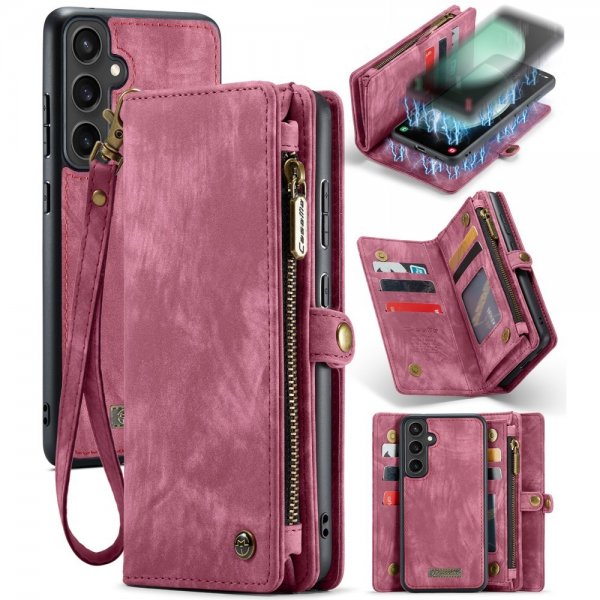 CaseMe Samsung Galaxy S23 FE Etui 008 Series Avtakbart Deksel Rød