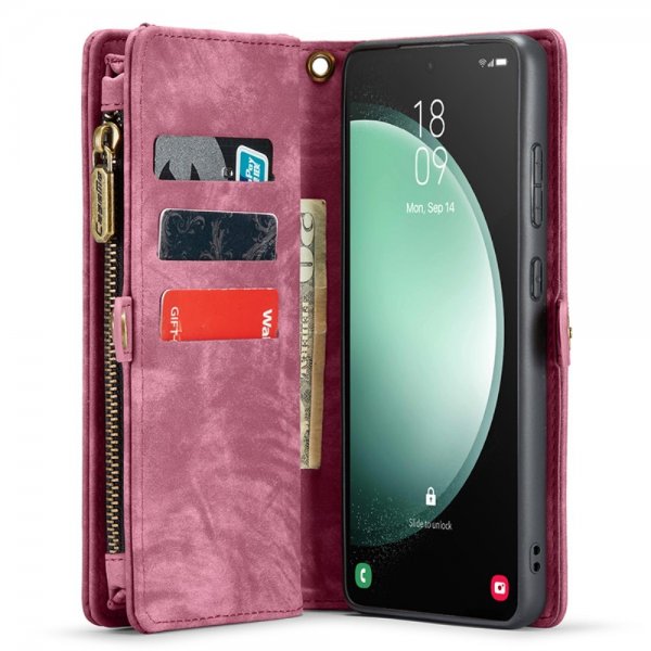CaseMe Samsung Galaxy S23 FE Etui 008 Series Avtakbart Deksel Rød