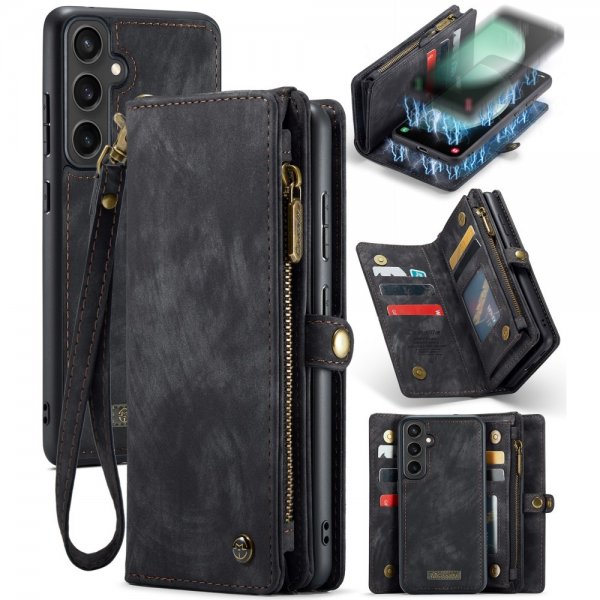 CaseMe Samsung Galaxy S23 FE Etui 008 Series Avtakbart Deksel Svart