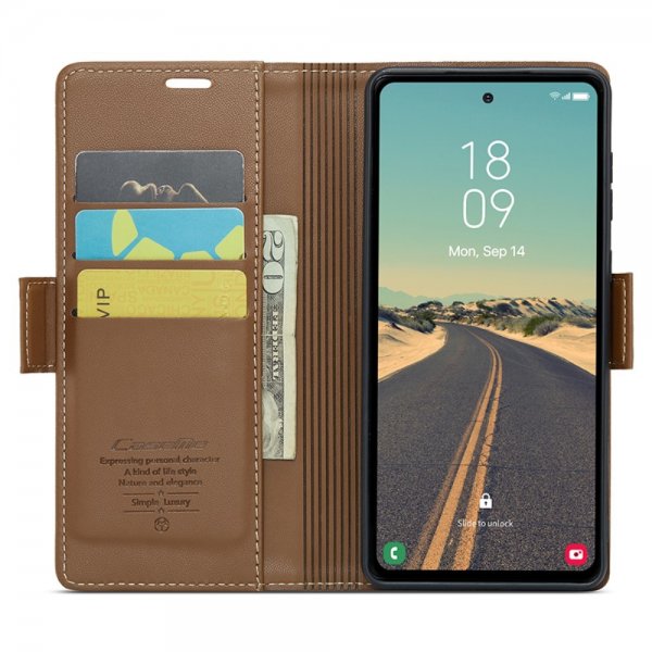 CaseMe Samsung Galaxy S23 FE Etui 023 Series Brun