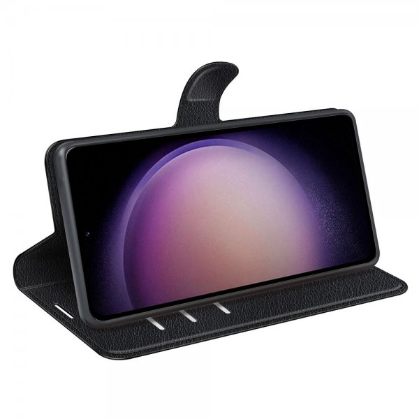 Samsung Galaxy S23 FE Etui Litchi Svart
