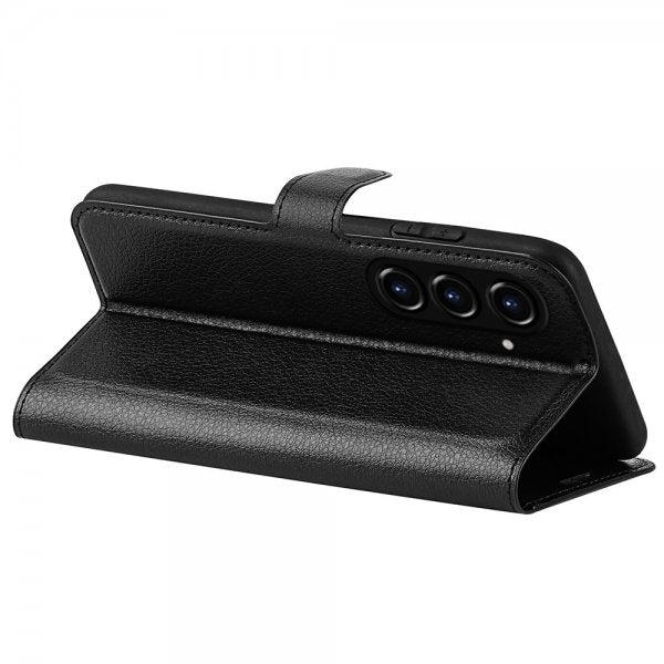 Samsung Galaxy S23 FE Etui Litchi Svart