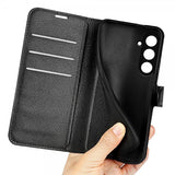Samsung Galaxy S23 FE Etui Litchi Svart