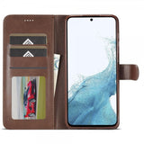 Lc.Imeeke Samsung Galaxy S23 FE Etui med Kortlomme stativfunksjon Brun
