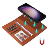Betopnice Samsung Galaxy S23 FE Etui Avtagbart Deksel 005 Brun