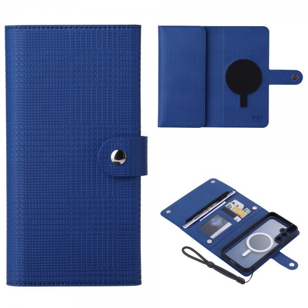 VILI Samsung Galaxy S23 FE Etui Avtagbart Deksel GHB Series MagSafe Blå