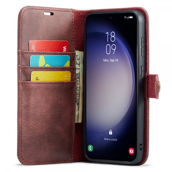 Dg.Ming Samsung Galaxy S23 FE Etui Avtagbart Deksel Rød