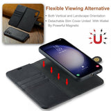 Dg.Ming Samsung Galaxy S23 FE Etui Avtagbart Deksel Svart