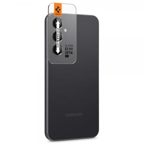 Spigen Samsung Galaxy S23 FE Kamerabeskytter Glas.tR EZ Fit Optik Pro 2-pakning Svart
