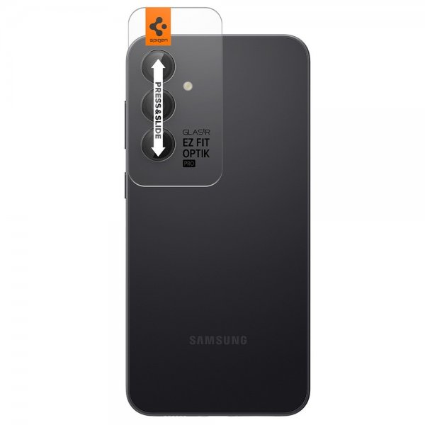 Spigen Samsung Galaxy S23 FE Kamerabeskytter Glas.tR EZ Fit Optik Pro 2-pakning Svart