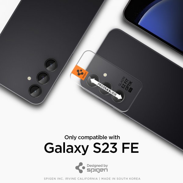 Spigen Samsung Galaxy S23 FE Kamerabeskytter Glas.tR EZ Fit Optik Pro 2-pakning Svart