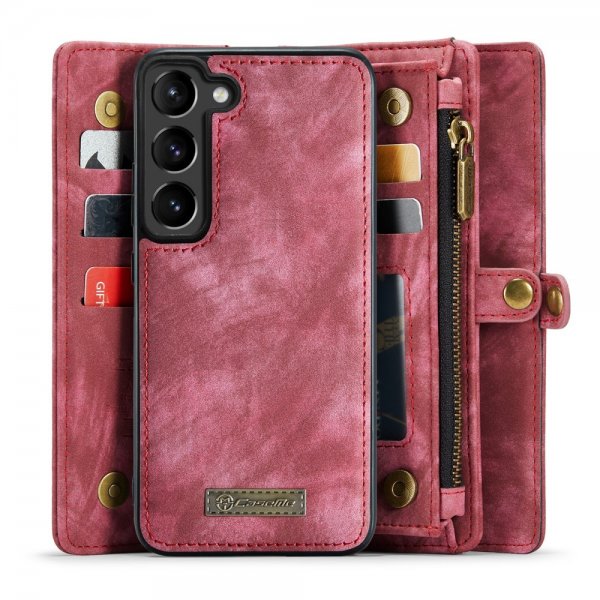 CaseMe Samsung Galaxy S23 Etui 008 Series Avtakbart Deksel Rød