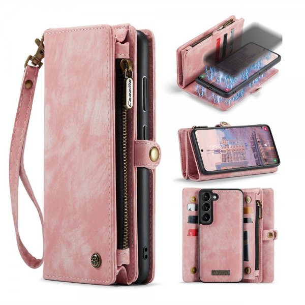 CaseMe Samsung Galaxy S23 Etui 008 Series Avtakbart Deksel Rosa