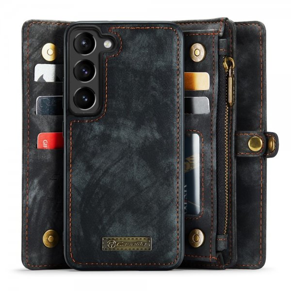 CaseMe Samsung Galaxy S23 Etui 008 Series Avtakbart Deksel Svart