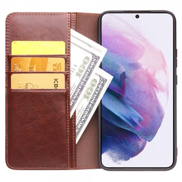 Qialino Samsung Galaxy S23 Etui Brun