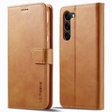Lc.Imeeke Samsung Galaxy S23 Etui med Kortlomme stativfunksjon Brun