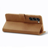 Lc.Imeeke Samsung Galaxy S23 Etui med Kortlomme stativfunksjon Brun
