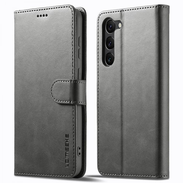 Lc.Imeeke Samsung Galaxy S23 Etui med Kortlomme stativfunksjon Grå