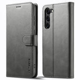 Lc.Imeeke Samsung Galaxy S23 Etui med Kortlomme stativfunksjon Grå