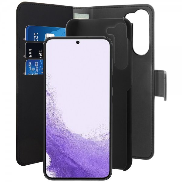 Puro Samsung Galaxy S23 Etui Wallet Detachable 2 in 1 Svart