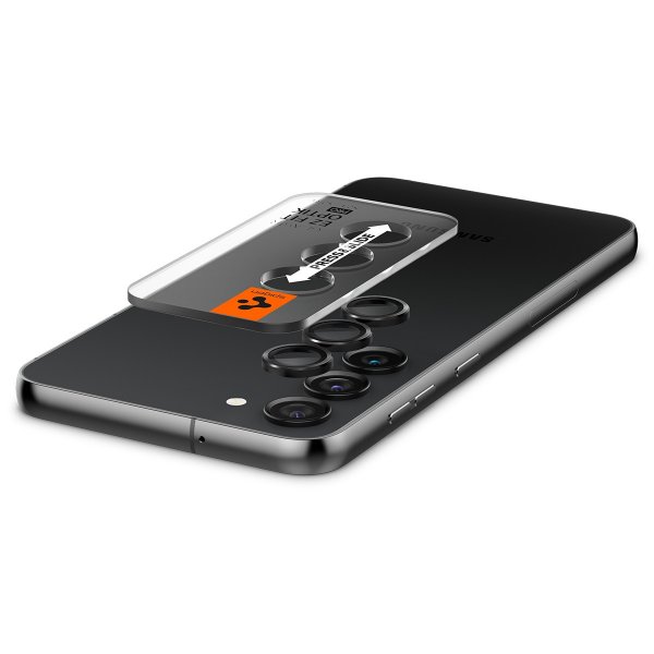 Spigen Samsung Galaxy S23/S23 Plus/S24 Kamerabeskytter GLAS.tR EZ Fit Optik Pro 2-pack Svart