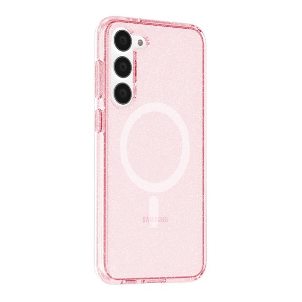 Samsung Galaxy S23 Deksel Glitter MagSafe Rosa