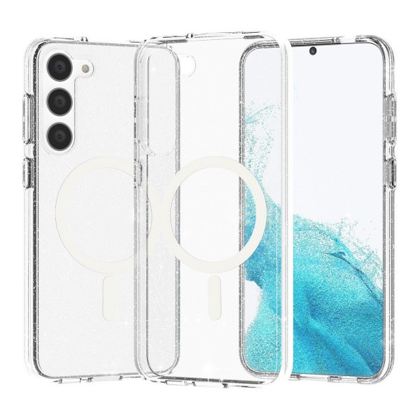 Samsung Galaxy S23 Deksel Glitter MagSafe Transparent