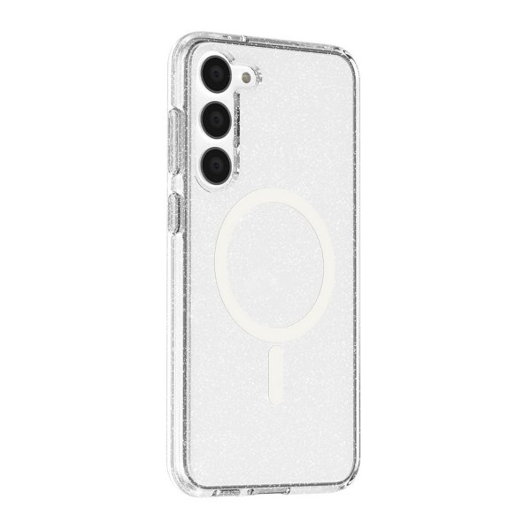 Samsung Galaxy S23 Deksel Glitter MagSafe Transparent