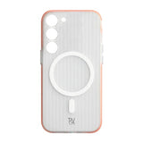 Rvelon Samsung Galaxy S23 Deksel Korrugerte MagSafe Oransje