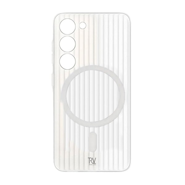 Rvelon Samsung Galaxy S23 Deksel Korrugerte MagSafe Hvit