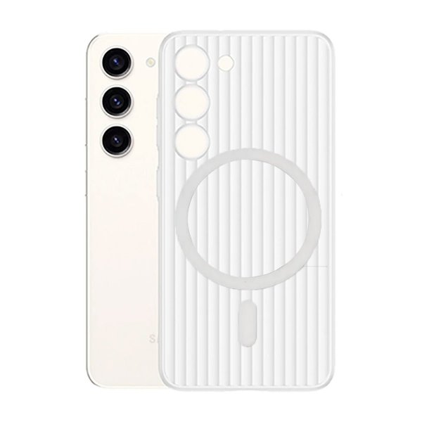 Samsung Galaxy S23 Deksel Korrugerte MagSafe Transparent