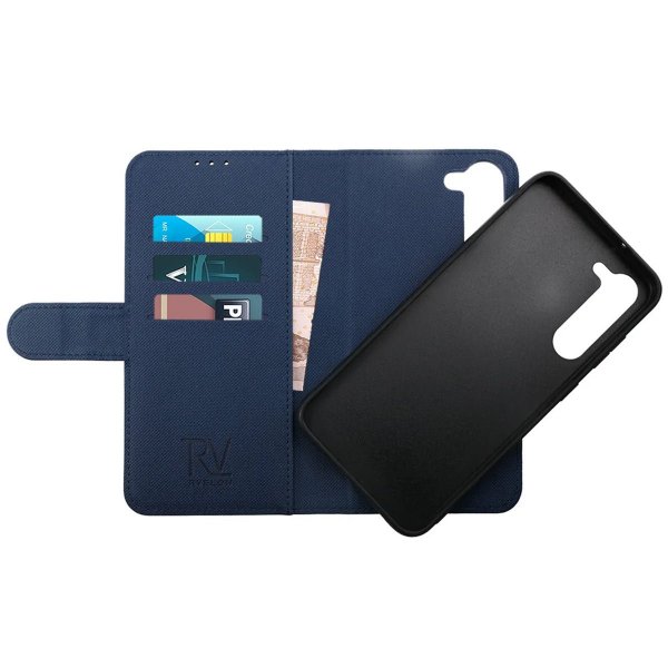 Rvelon Samsung Galaxy S23 Etui Detachable Wallet Case Blå