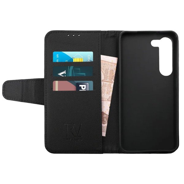 Rvelon Samsung Galaxy S23 Plus Etui Utbrettbar Kortlomme Svart