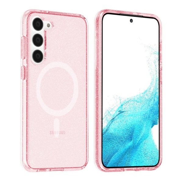 Samsung Galaxy S23 Plus Deksel Glitter MagSafe Rosa