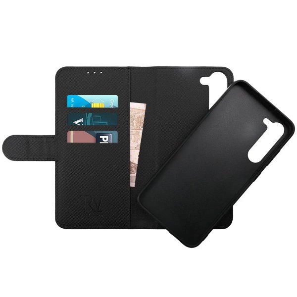 Rvelon Samsung Galaxy S23 Plus Etui Detachable Wallet Case Svart