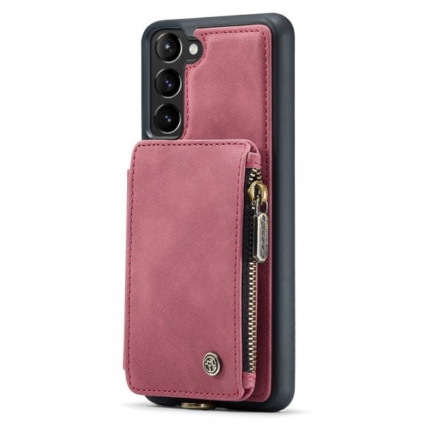 CaseMe Samsung Galaxy S23 Plus Deksel C20 Kortlomme Glidelås Rød