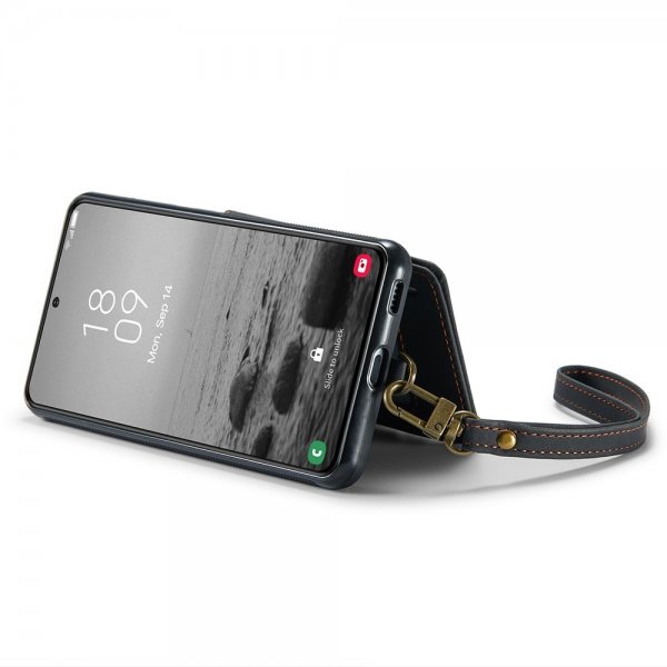 CaseMe Samsung Galaxy S23 Plus Deksel C20 Kortlomme Glidelås Svart