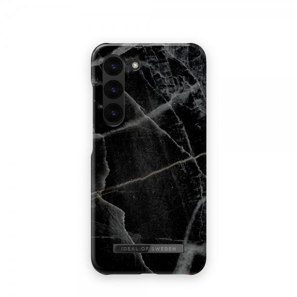 Ideal of Sweden Samsung Galaxy S23 Plus Deksel Fashion Case Black Thunder Marble