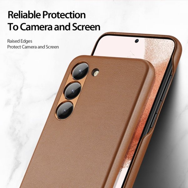 Dux Ducis Samsung Galaxy S23 Plus Deksel Grit Series Brun