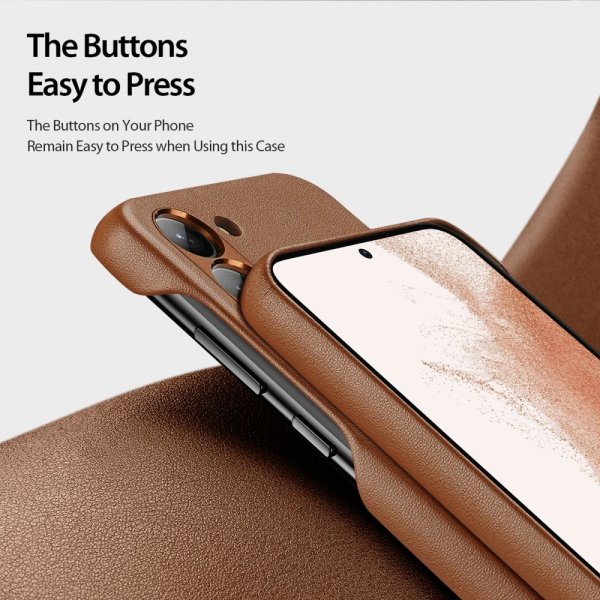 Dux Ducis Samsung Galaxy S23 Plus Deksel Grit Series Brun