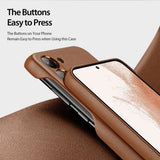 Dux Ducis Samsung Galaxy S23 Plus Deksel Grit Series Brun