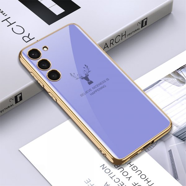GKK Samsung Galaxy S23 Plus Deksel Hjortmotiv Lilla