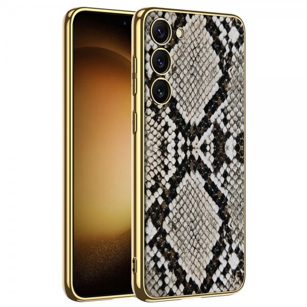 GKK Samsung Galaxy S23 Plus Deksel Krokodillemønster Snake