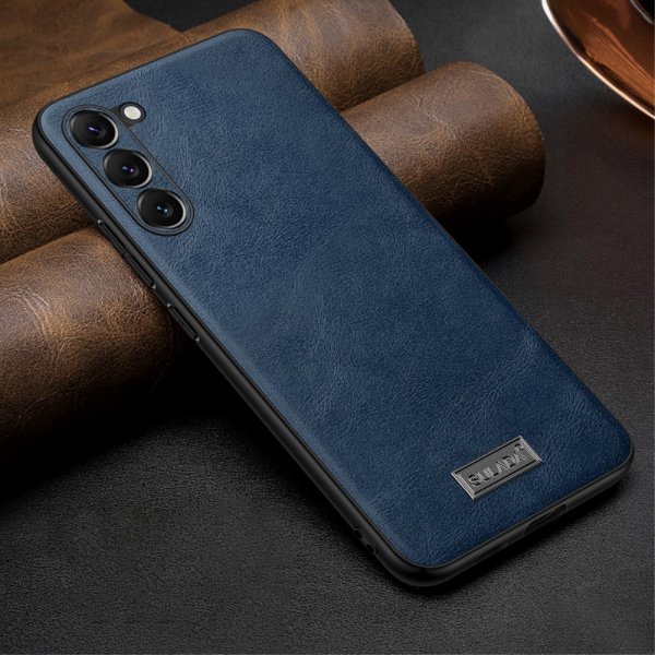 Sulada Samsung Galaxy S23 Plus Deksel Skinntekstur Blå